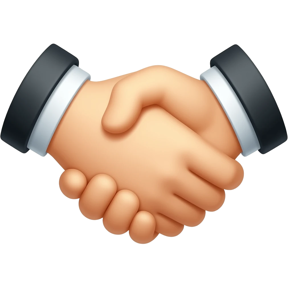 manos estrechando emoji