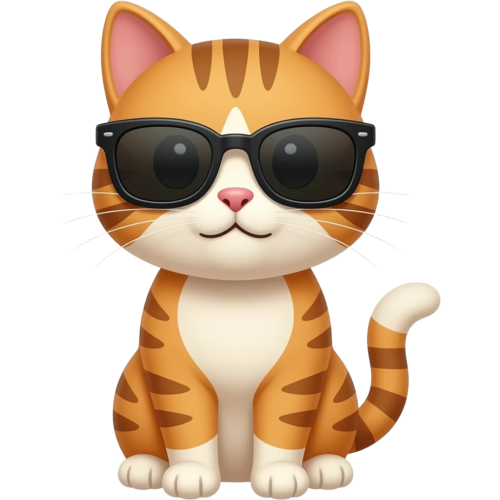 Cat wearing sunglasses emoji