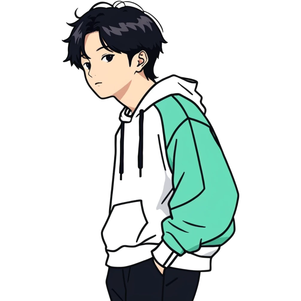 Black hair Jungkook BTS emoji