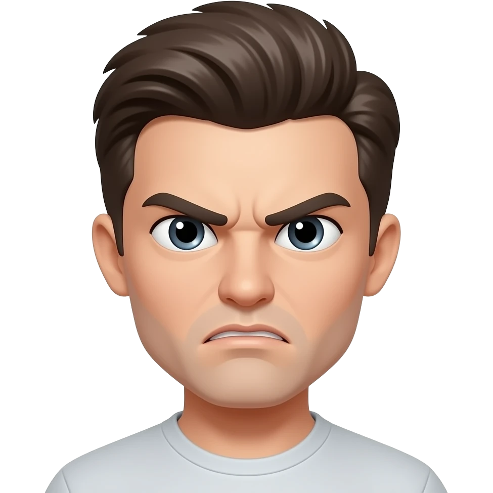 same hair, nose, eyes but make her eyes angry emoji