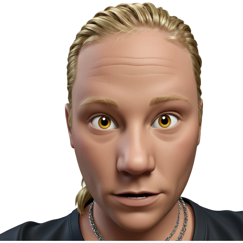 male portrait with necklace emoji