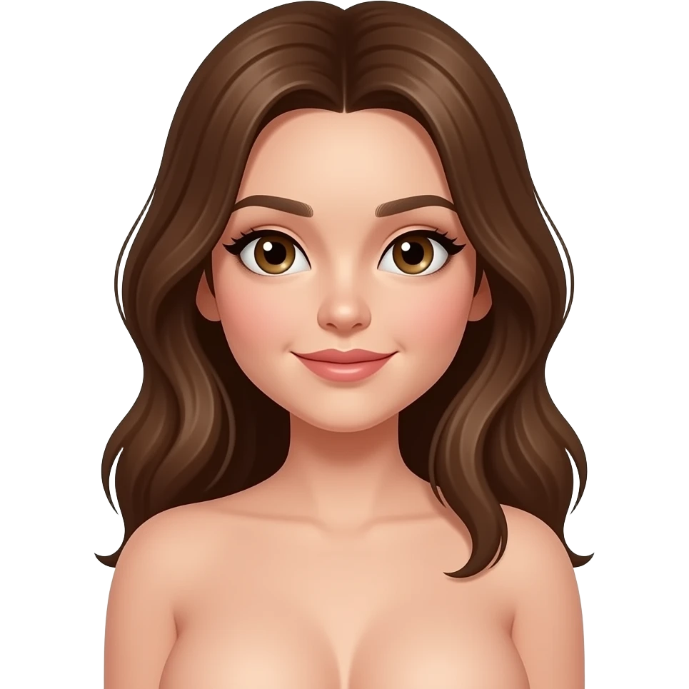 Naked girl with big boobs emoji