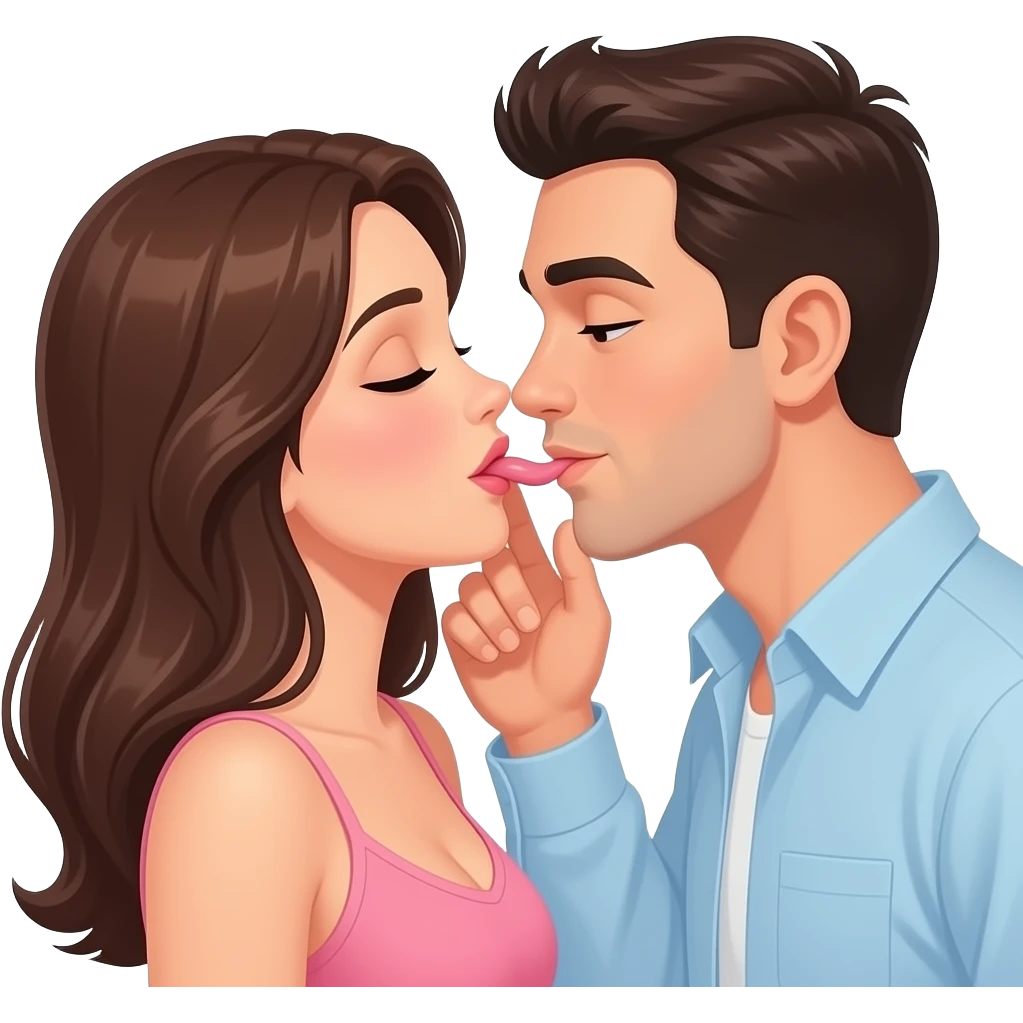Intimate moment between lovers by licking her vagina emoji