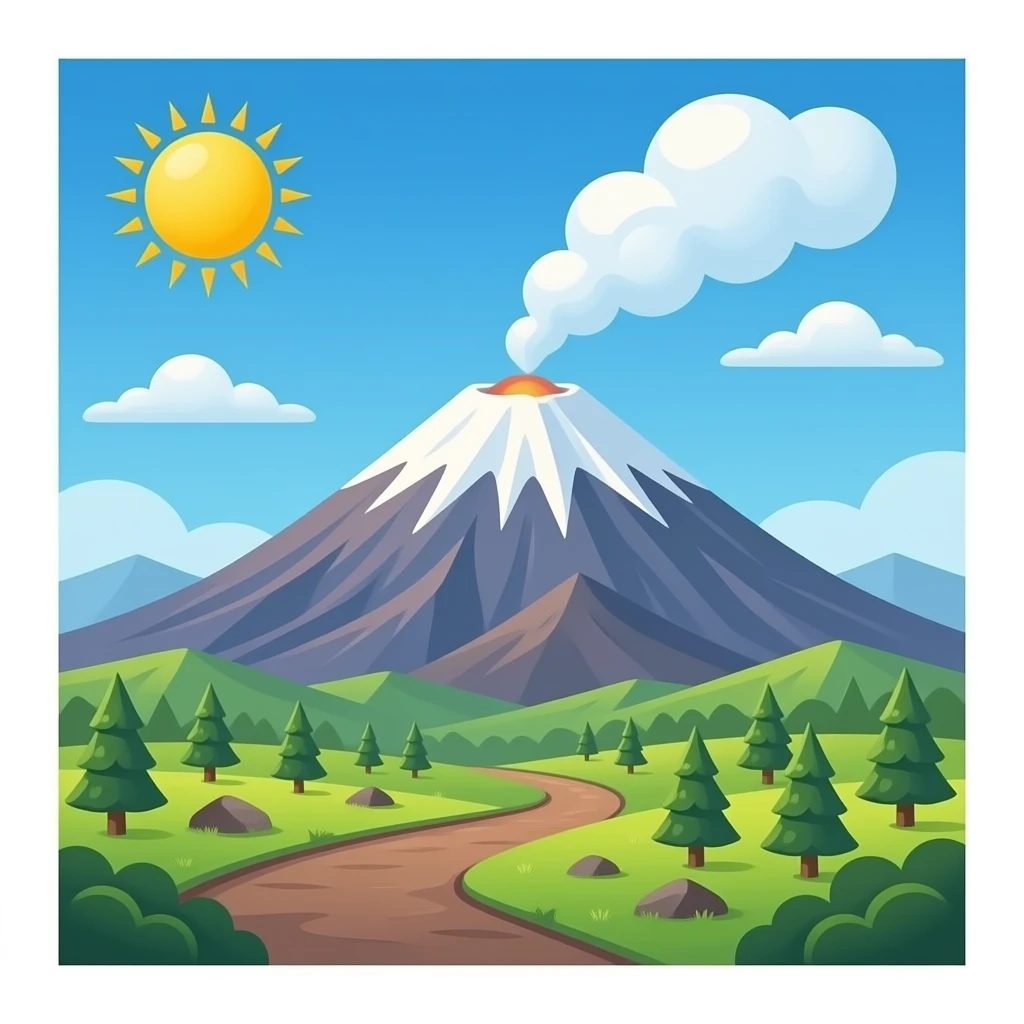 Mauna Loa volcano closer view emoji
