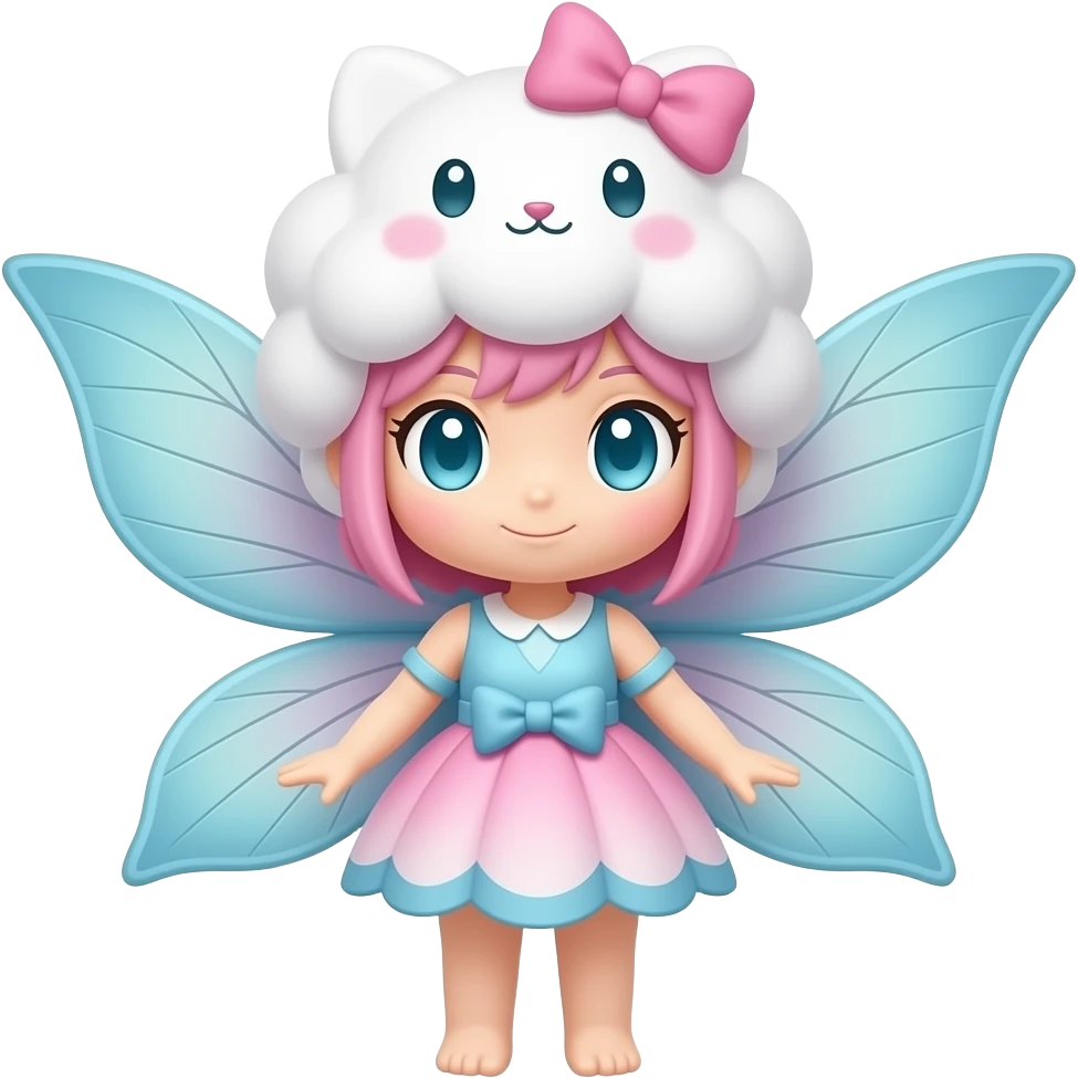Cotton candy sanrio turn on doll plush full body Pokémon fairy emoji