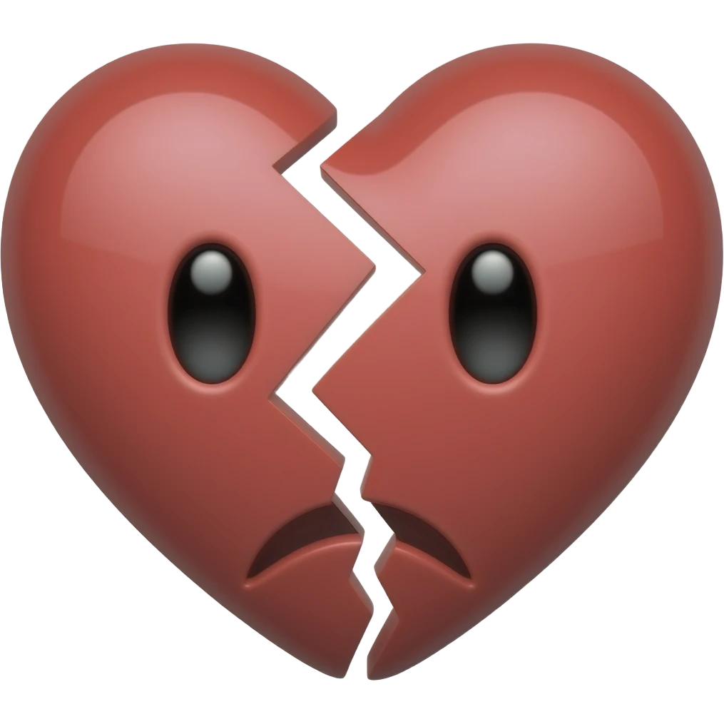Broken emo heart emoji