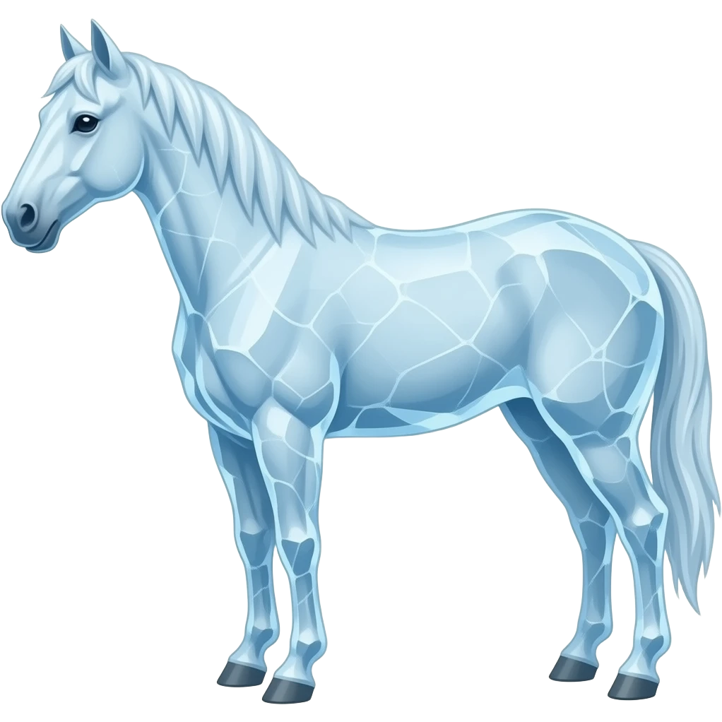 Horse  encased in ice emoji