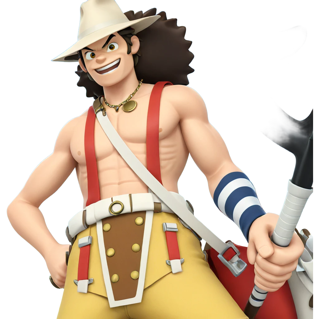 smiling boy with hat and weapon emoji