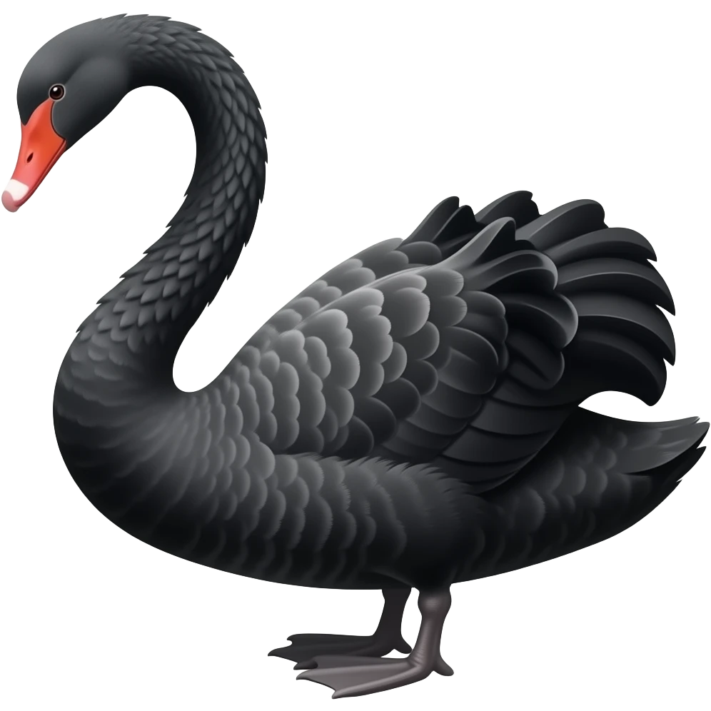 I want this emoji in black colour version:- 🦢 emoji