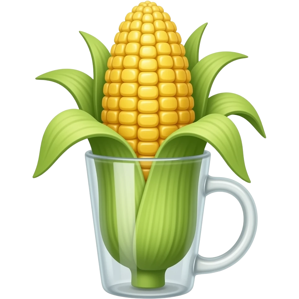 Elite corn in a cup with camoy emoji