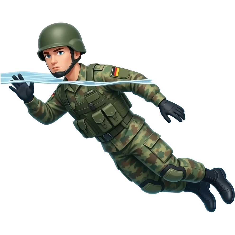 swiming german bundeswehr soldier emoji
