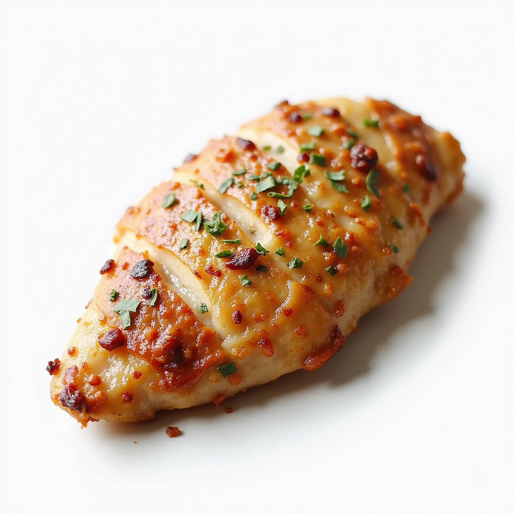 cooked chicken breast isolated, no background, realistic style, natural details emoji