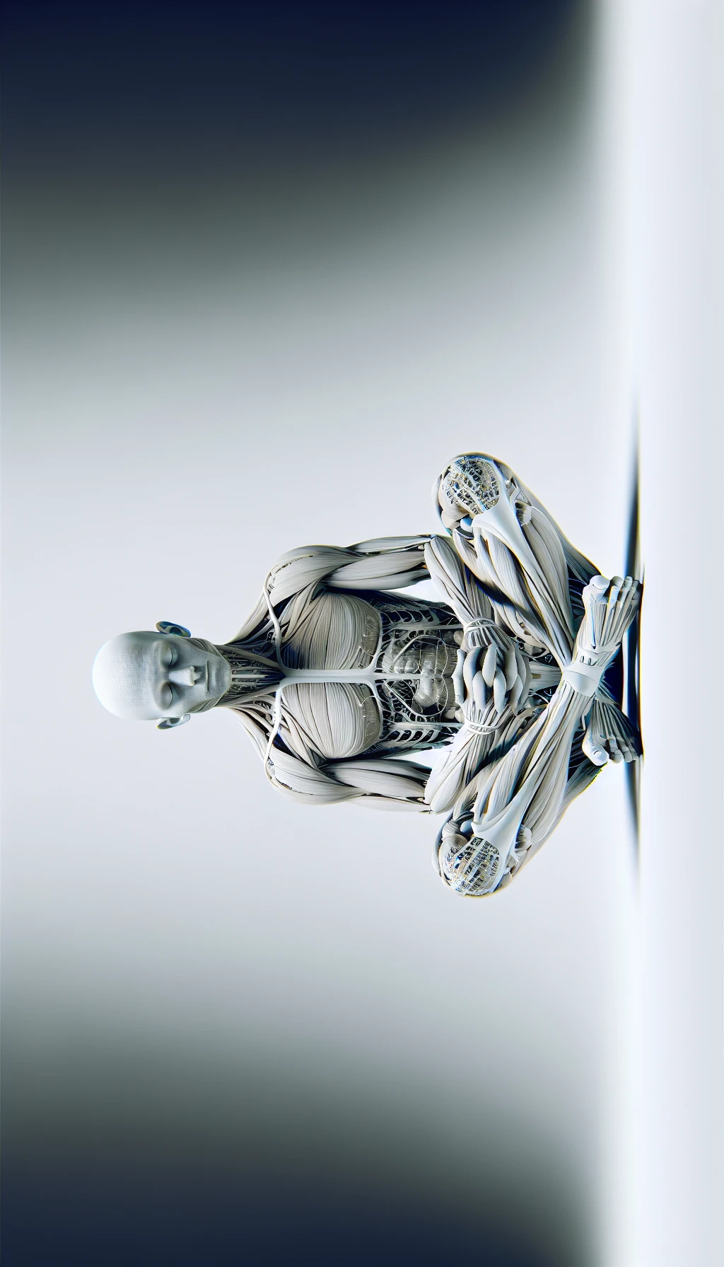 corpo umano anatomico a corpo intero con ginocchia visibili, con occhi chiusi sereno e in perfetta salute , isolato su sfondo bianco, iperrealistico 4k emoji