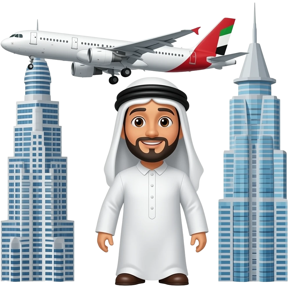 Arab flying a plane near 2 towers emoji