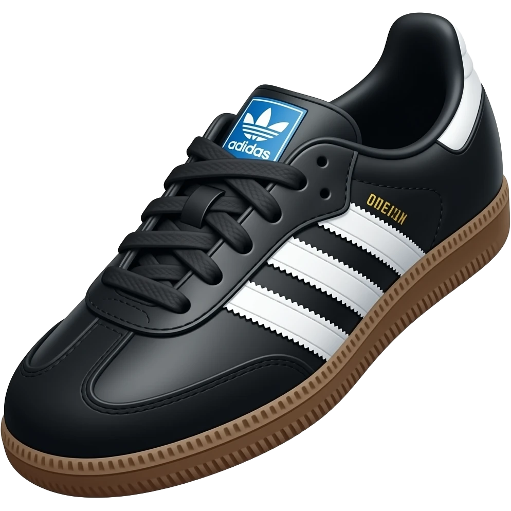 Black adidas samba for kids emoji