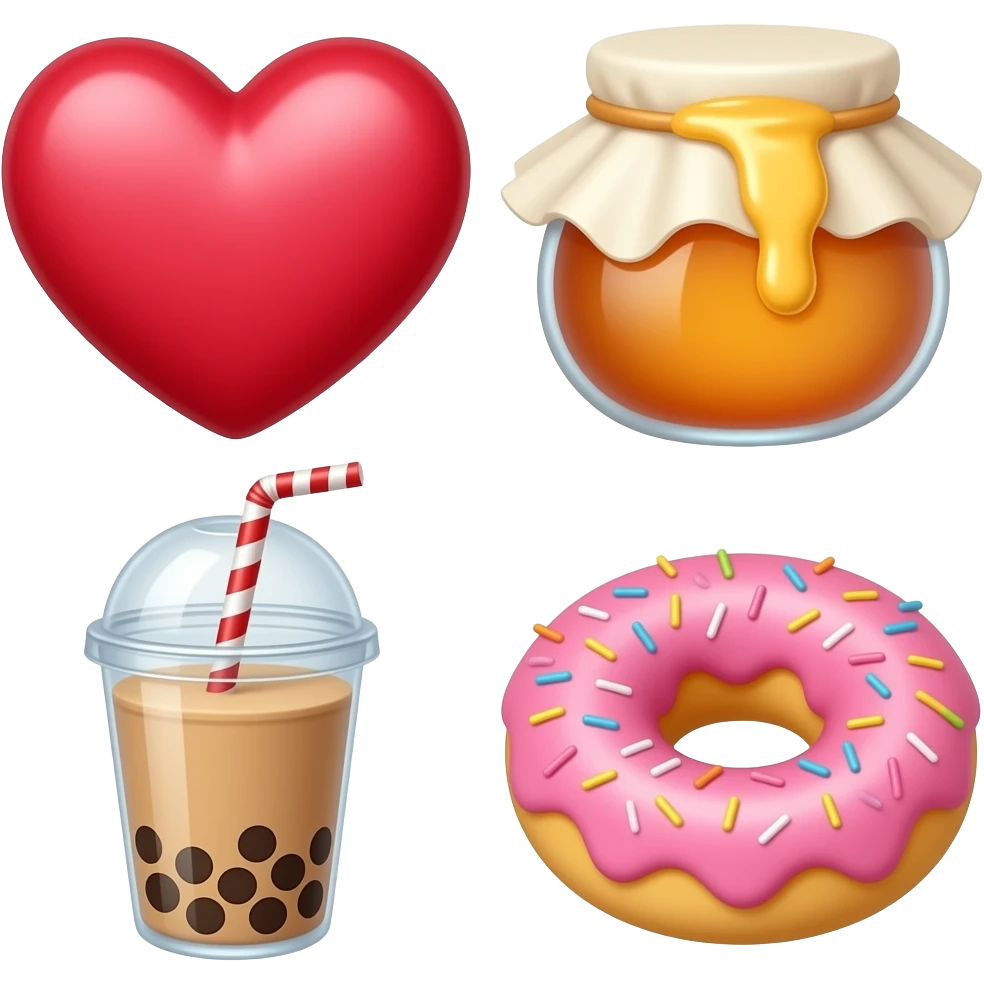 💕✨🍯☕🧋🍩 emoji