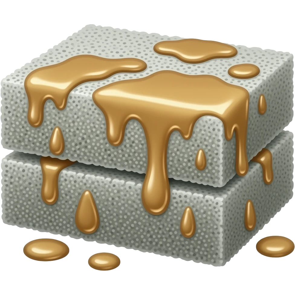 A tough grey 3-layer sponge, removing heavy stains, energetic and strong cleaning vibe, high resolution emoji. emoji