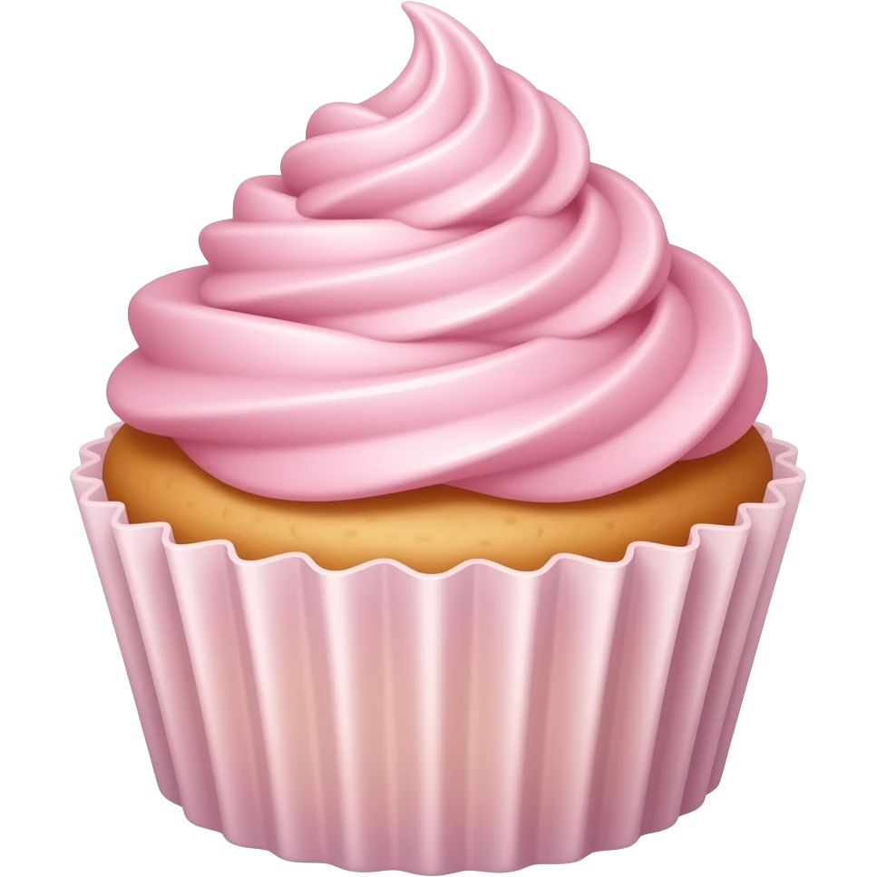 Cupcake with pink icing emoji