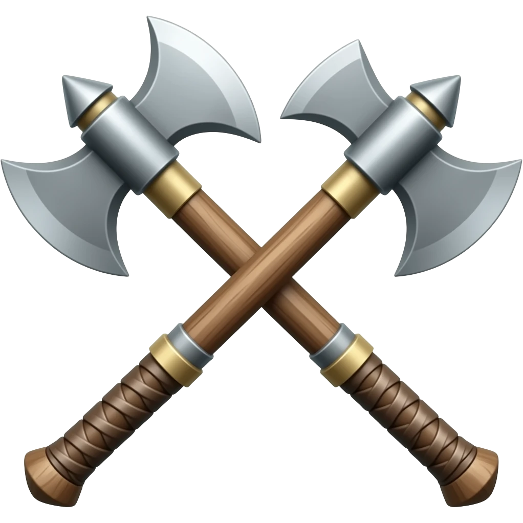 Cross of 2 battle axes emoji