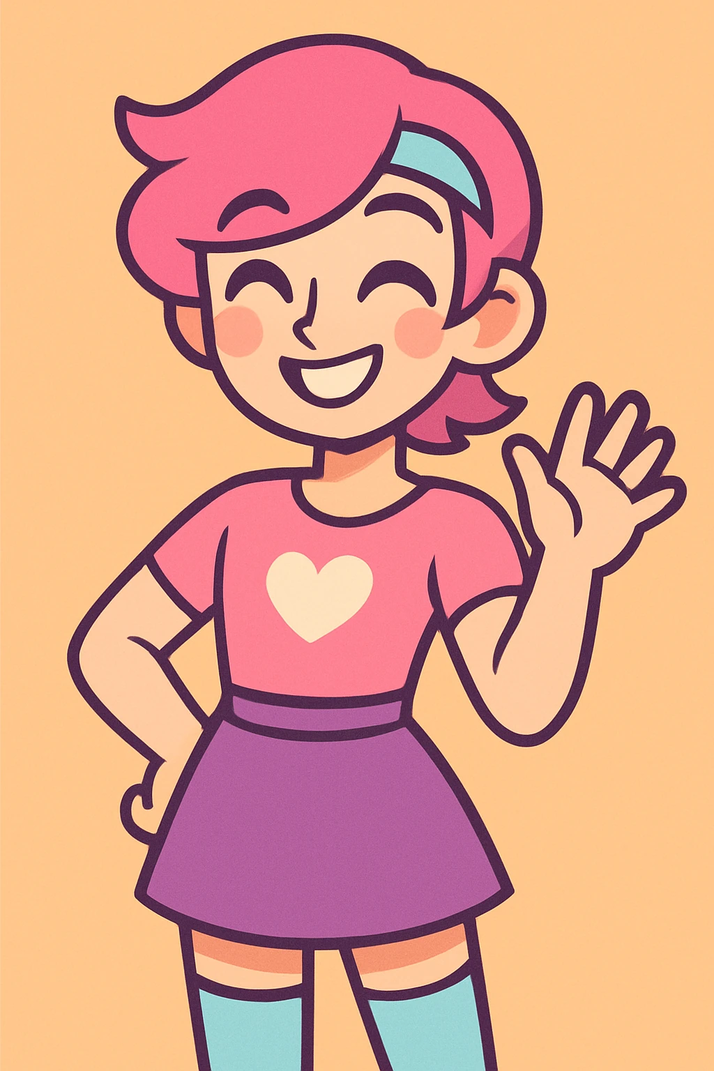 cute femboy with a smile emoji
