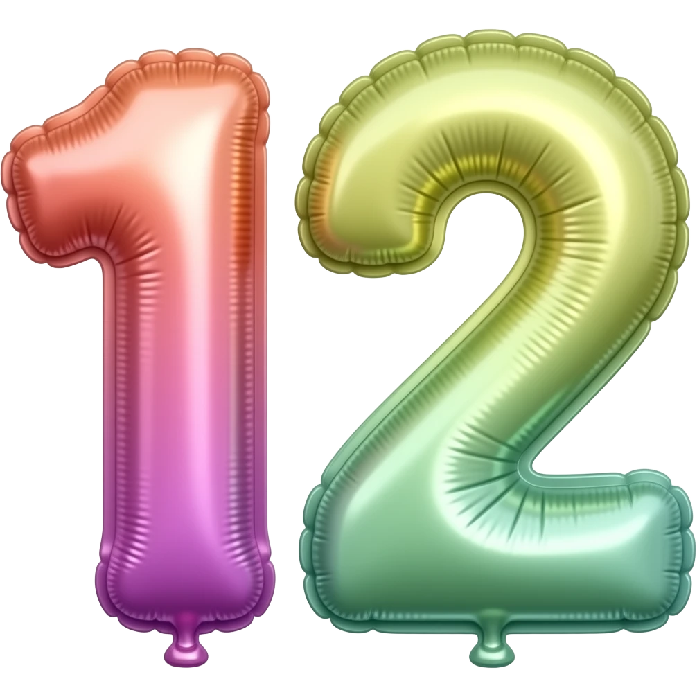 happy double digit birthday balloon emoji