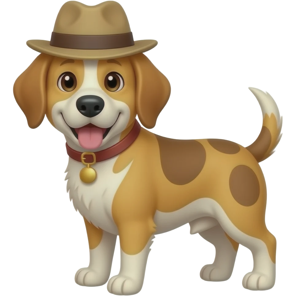 dog with hat emoji