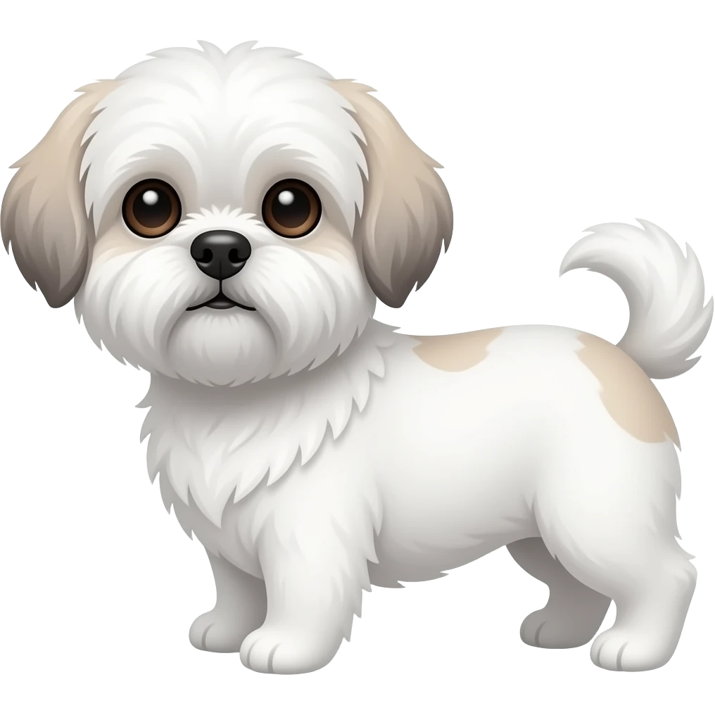 Pure white shih tzu emoji