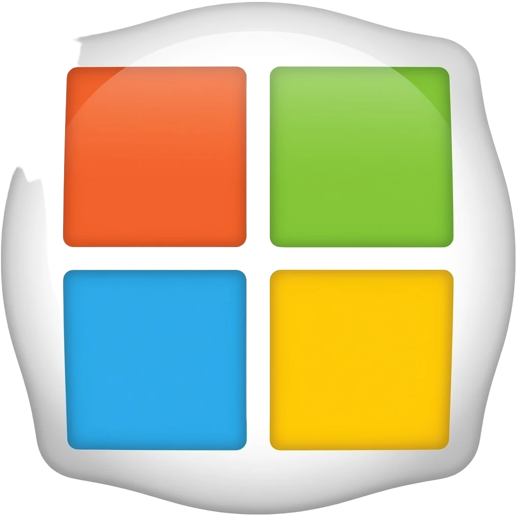 Flag of microsoft logo emoji