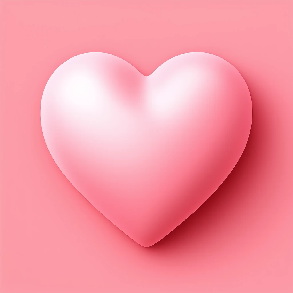 heart with a soft blush gradient emoji