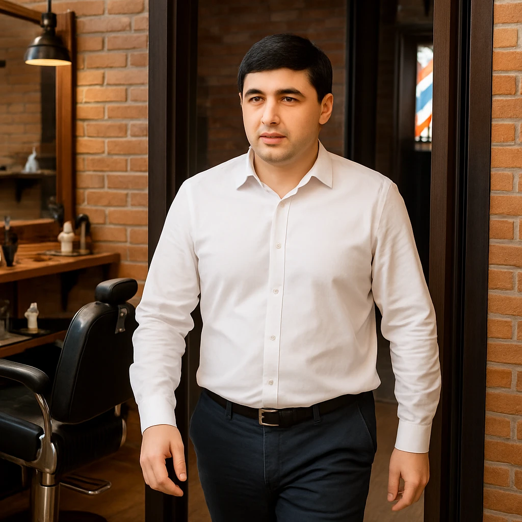 menga shu odamni sartarosh xonadan chiqib ketayotganini chizib ber emoji