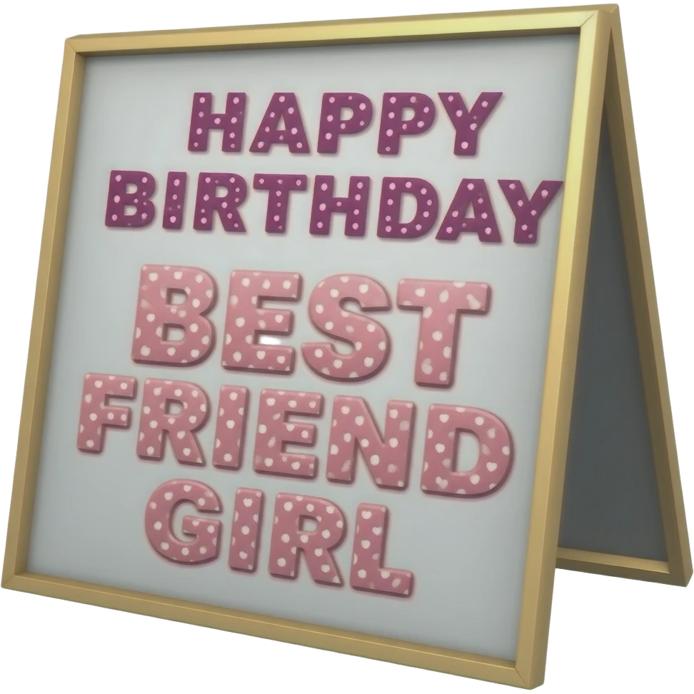 HAPPY BIRTHDAY BEST FRIEND GIRL SIGN emoji