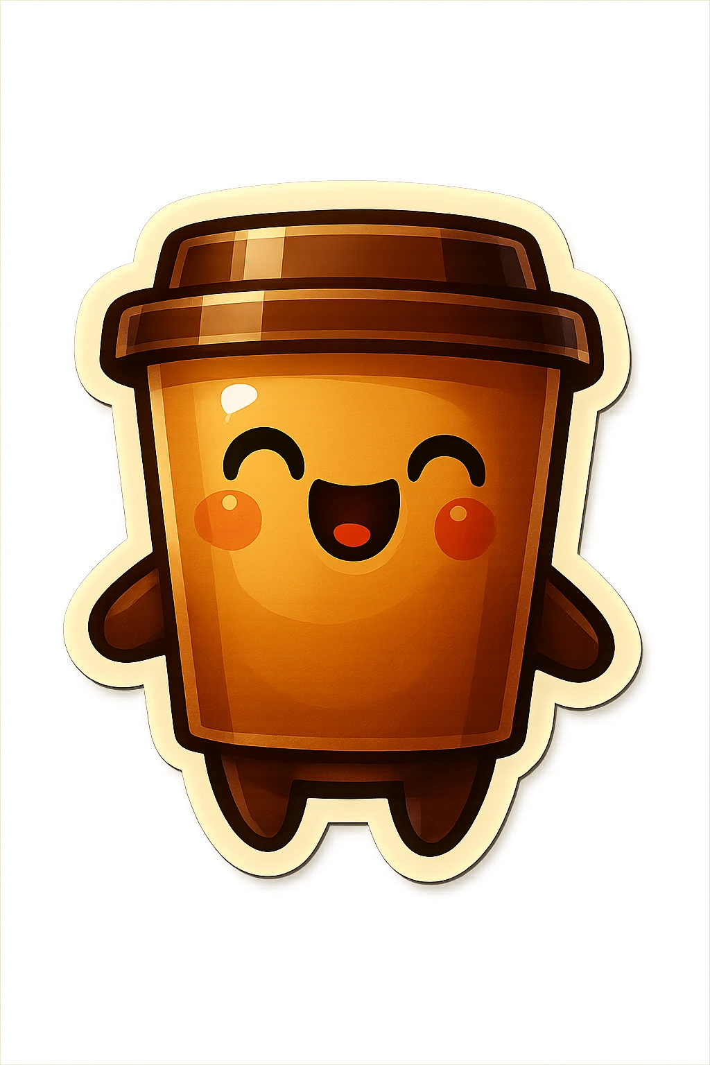 Tall coffee cup, laughing hard emoji