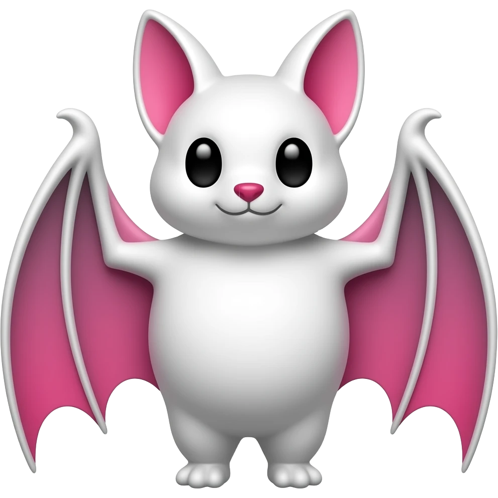 white pink bat emoji