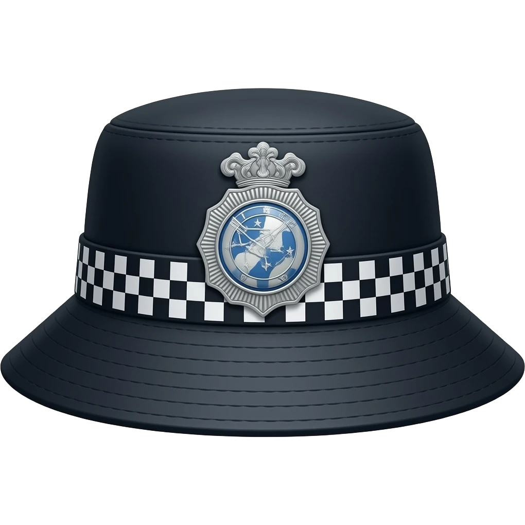 A black stylish flat military police style Brixton fashion hard-brimmed long-brimmed Greek fisherman’s cap newsboy’s cap, separated emoji