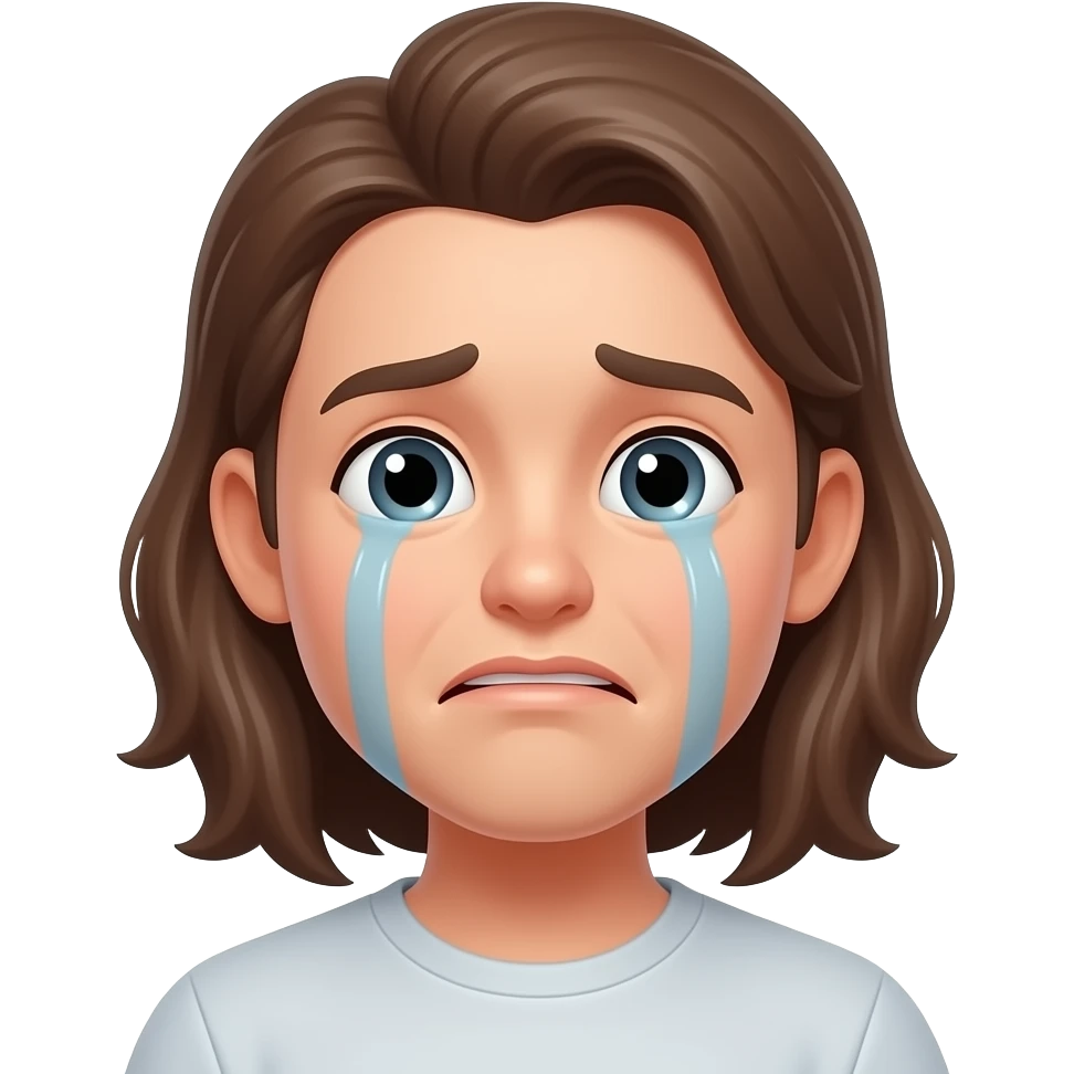 Happy but sad emoji