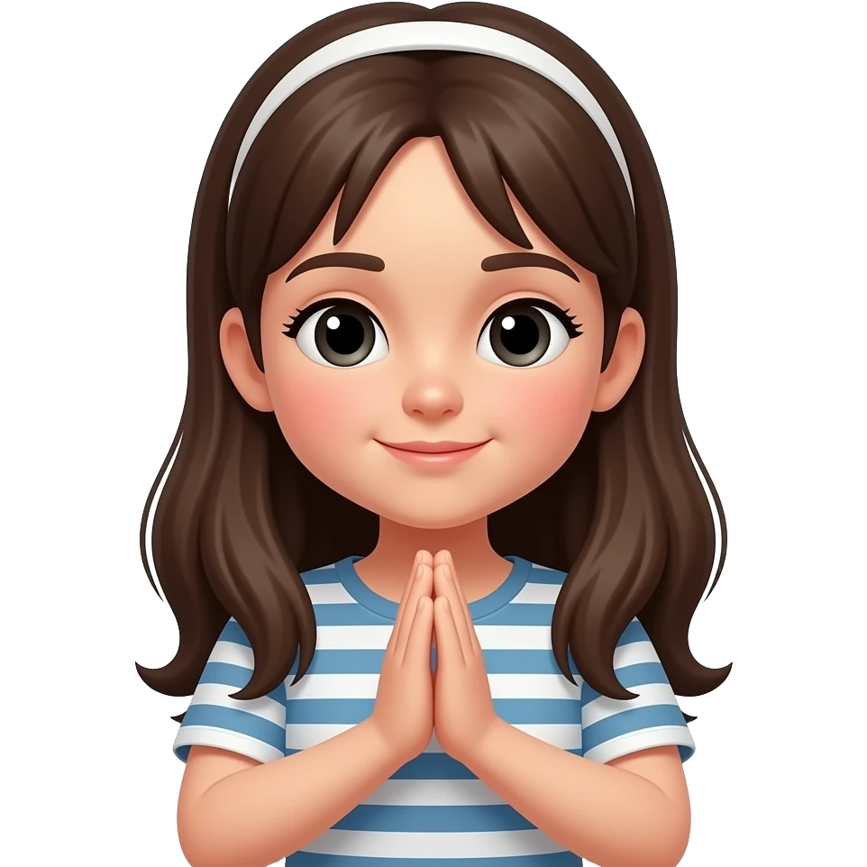girl praying emoji