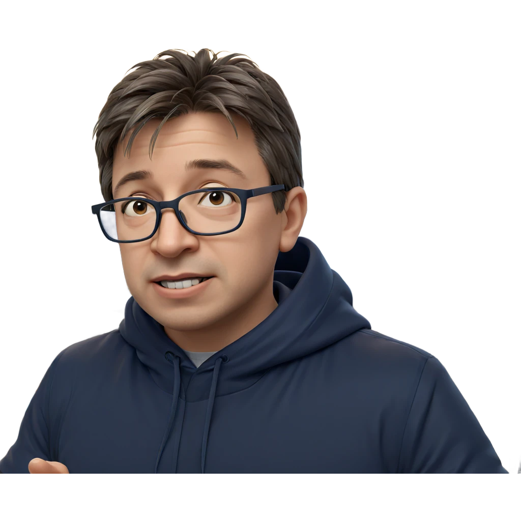boy with glasses looking forward emoji