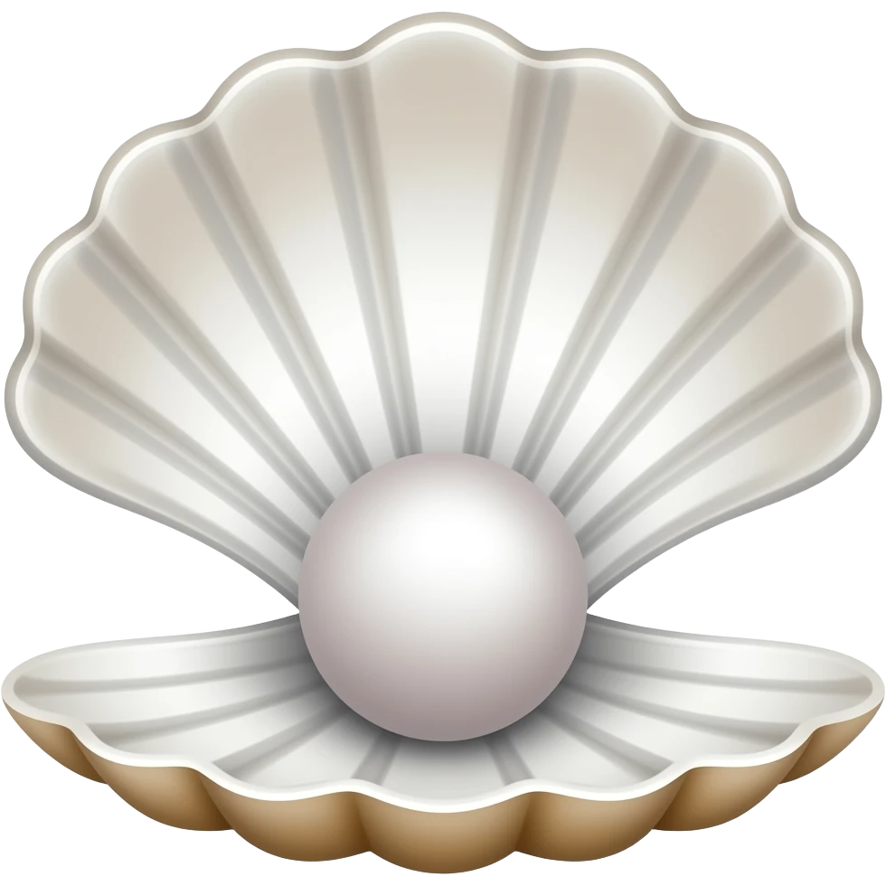 Pearl shell  and white emoji