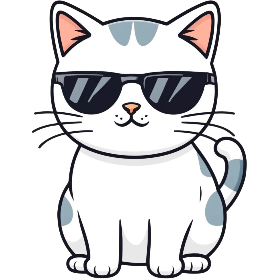 Cat with sunglasses emoji