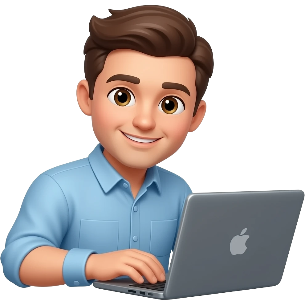 guy working with laptop emoji