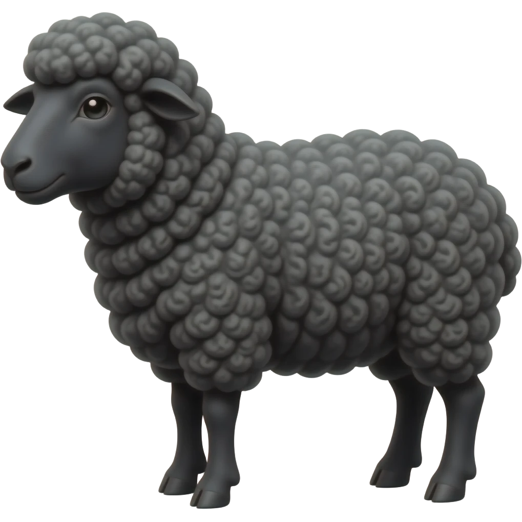 Black sheep emoji