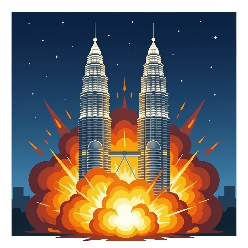 TWIN TOWERS GETTING EXPLODED emoji