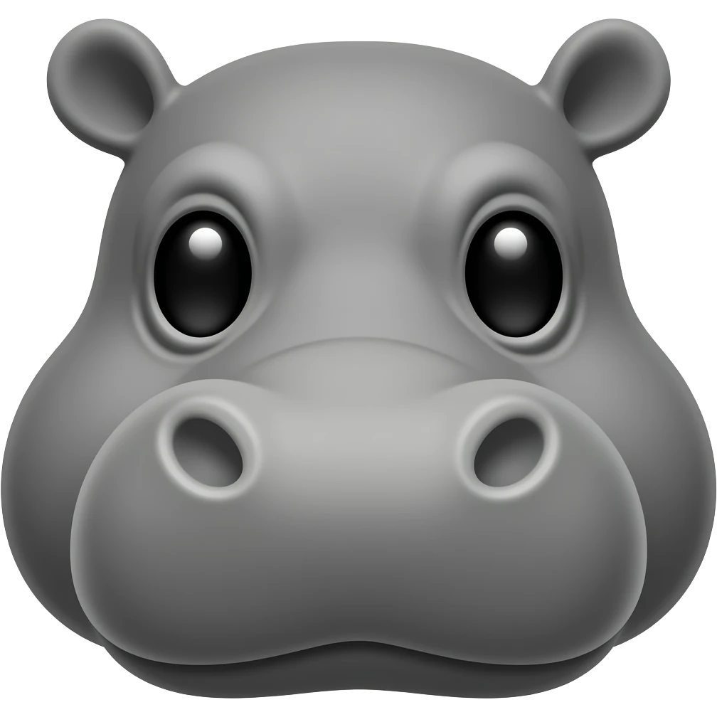 Hippo face emoji