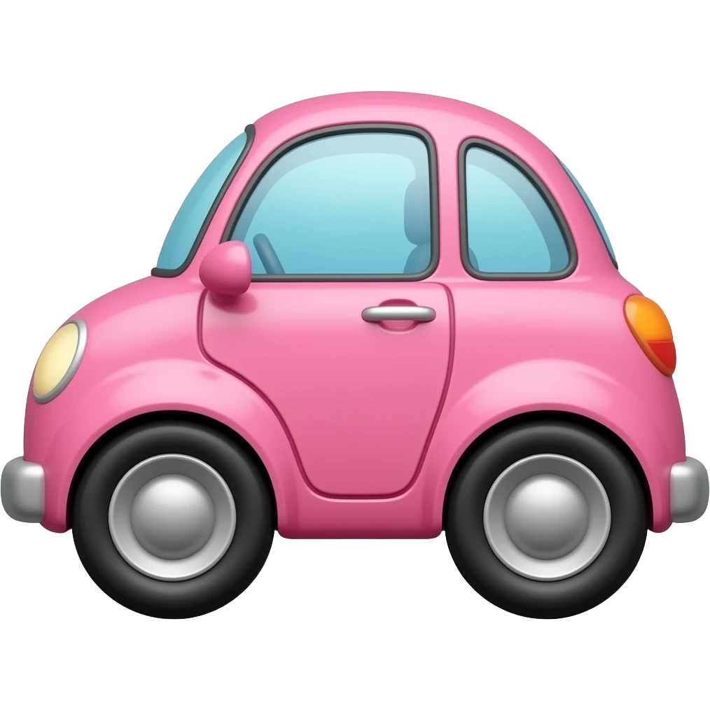 Cute Pink Car Side profile emoji