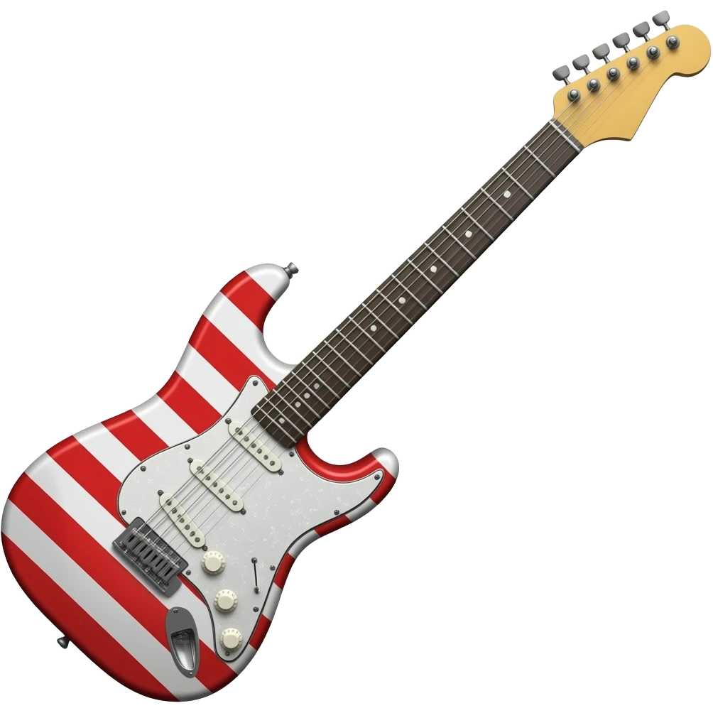 Van halen's stripe red-white guitar emoji emoji