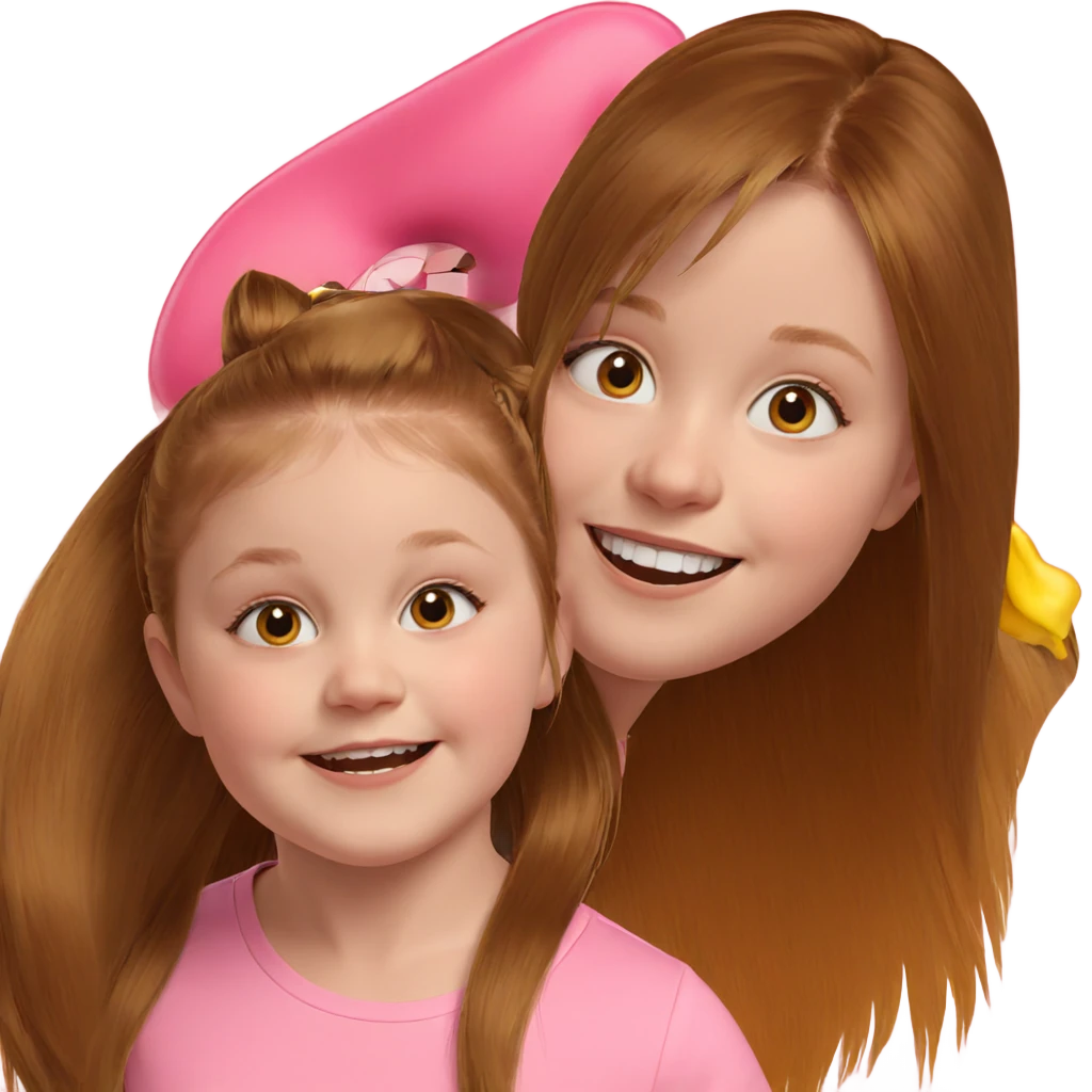 smiling girls with long hair emoji