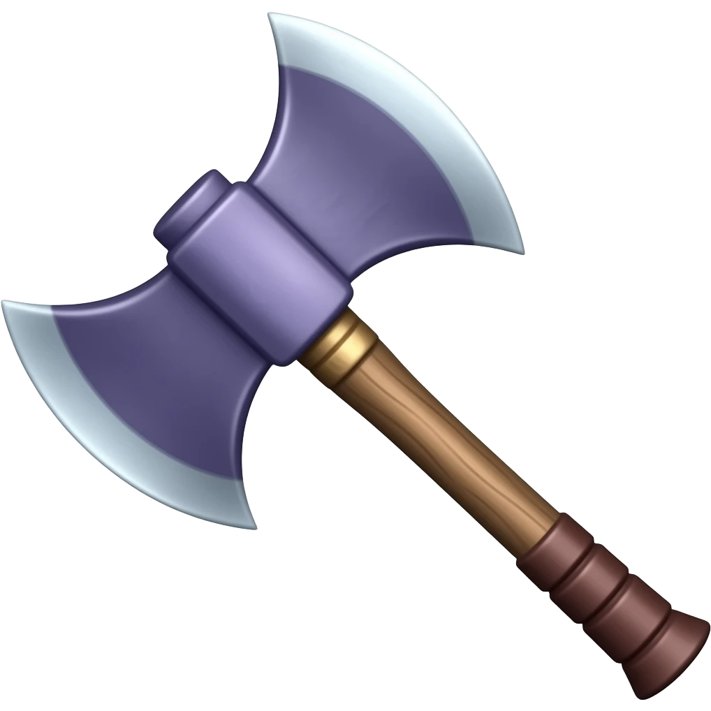 purple axe emoji
