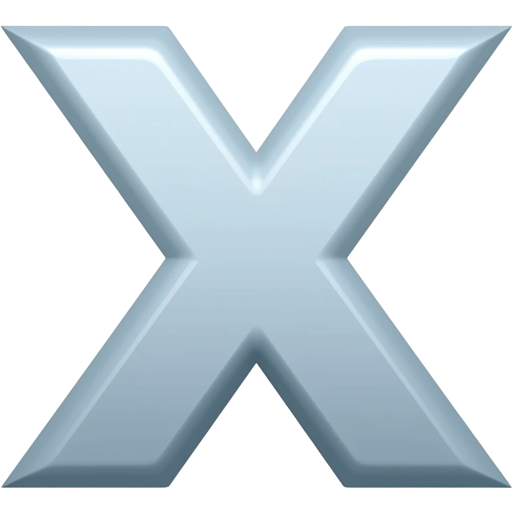A X emoji