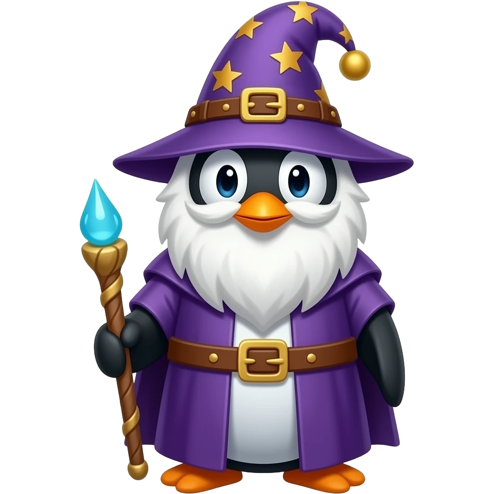 Penguin Wizard emoji