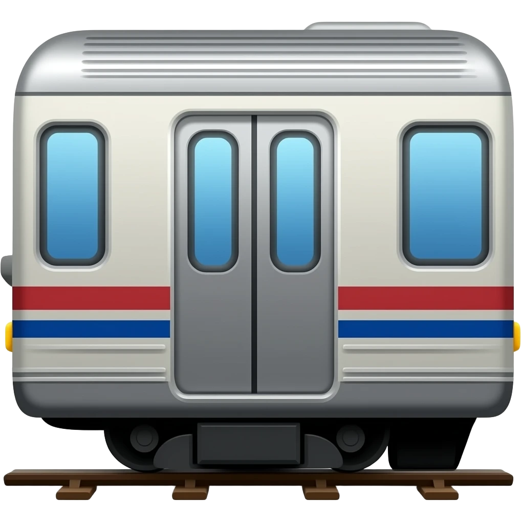 Subway train on the side emoji